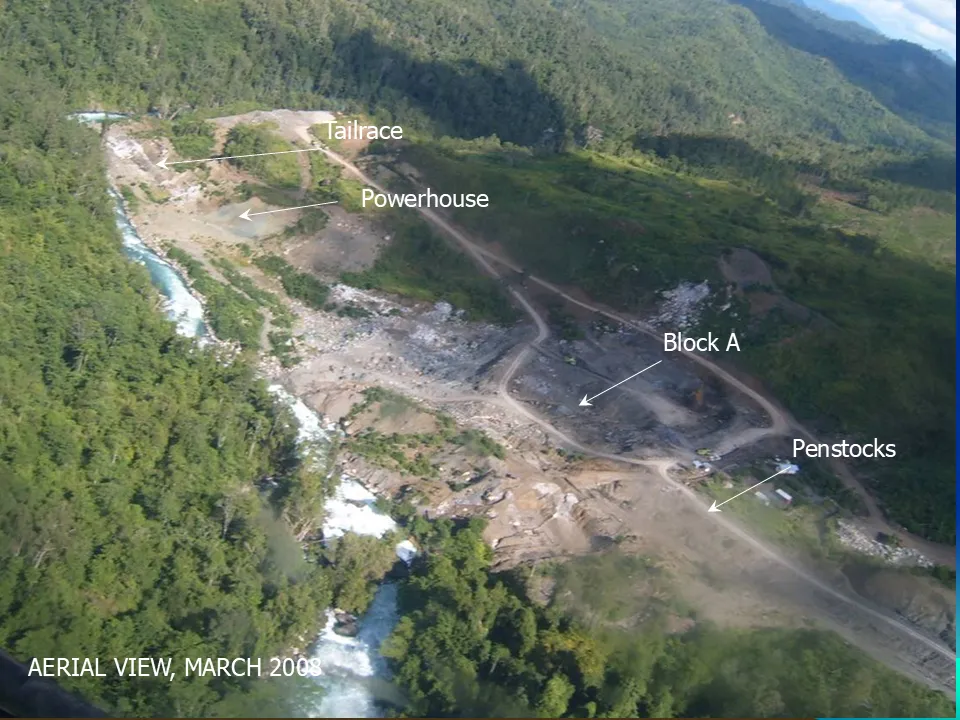 Aerial view in 2008. PLTA Poso Energy. Source: presentation deck PLTA Poso 2.
